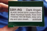 Pro-Tech *PROTOTYPE* Dark Angel OTF Auto Solid Black Handle ROSE GOLD Blade ~ Blade Show 2019 3201-RG (NIB) - 10 of 10