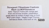 Protech Custom NEWPORT~ BRONZED ORANGE PEEL TITANIUM ~ BLACK LIP PEARL & DAMASCUS Automatic Knife - 10 of 10