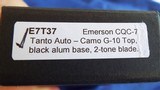 Protech Emerson Model E7T37 CAMO G-10 Top CQC7 w/ 2-Tone Tanto Chisel Point ~ NIB #27 - 12 of 12