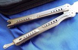 Titanium RIKE Knives BALISONG / BUTTERFLY Knife **Stunning**
New in Pouch - 3 of 12