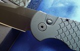 PRO-TECH KNIVES TR3X1 OPERATOR EDITION Tritium Button ~ Fish Scale Frame AUTO KNIFE NIB - 1 of 9