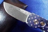 PRO-TECH LIMITED 2240-DAM VINTAGE FLAG CALMIGO CALI-LEGAL AUTO KNIFE, DAMASCUS BLADE (#17 of only 30) - 4 of 8