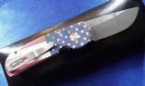 PRO-TECH LIMITED 2240-DAM VINTAGE FLAG CALMIGO CALI-LEGAL AUTO KNIFE, DAMASCUS BLADE (#17 of only 30) - 2 of 8