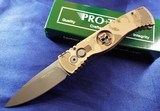Pro-Tech TR-2 Custom  SHAW Skull Tactical Response Automatic Knife TAN CAMO ANODIZED  **ONE of ONE!** NIB - 2 of 8