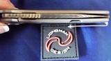 ZULUDamascus Flipper Knife by LIONG MAHDAMASTEEL Blade& CARBON FIBER inlayed Titanium Handles New In Pouch! - 8 of 11
