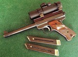 RUGER MARK I TARGET PISTOL with PRO-POINT Red dot OPTICS ~TARGET GRIPS ~ 2 MAGS (1971) EXCELLENT CONDITION! - 1 of 12