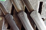 HERETIC KNIVES ~ MANTICORE S.E.X. SET~ #4 of ONLY 25 (3) TACTICAL OTF KNIVES Double edge Dagger blades . - 2 of 7
