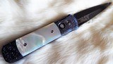 PRO-TECH GODSON Ultimate MOTHER OF PEARL
24k GOLD dots
ITALIAN ENGRAVED TITANIUM & DAMASCUS
**STUNNING** limited - 7 of 10
