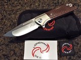 Liong Mah
LANNY V2 Burlap Micarta / Titanium Framelock Flipper ~ Hand Ground compound grind blade New in Pouch - 1 of 8