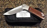 Liong Mah
LANNY V2 Burlap Micarta / Titanium Framelock Flipper ~ Hand Ground compound grind blade New in Pouch - 7 of 8