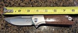 Liong Mah
LANNY V2 Burlap Micarta / Titanium Framelock Flipper ~ Hand Ground compound grind blade New in Pouch - 8 of 8