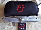Liong Mah Designs Hawk
TITANIUM Flipper Knife 3.25" M390 Satin Blade, Sculpted Titanium Handles ~ New in Pouch - 3 of 4