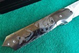VALLOTTON
CUSTOM
AUTO KNIFE "TACTICAL RAPTOR" NICHOL'S DAMASCUS / CARBON FIBER / TITANIUM / ZIRCONIUM ~ NEW IN BOX! **DEALER** - 8 of 16