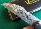 VALLOTTON
CUSTOM
AUTO KNIFE "TACTICAL RAPTOR" NICHOL'S DAMASCUS / CARBON FIBER / TITANIUM / ZIRCONIUM ~ NEW IN BOX! **DEALER** - 9 of 16