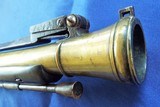 DUNDERDALE MABSON
English BRASS
BOARDING FLINTLOCK
(1700-1817) BLUNDERBUSS Spring activated BAYONET - 2 of 16