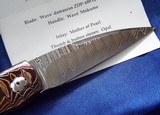 WILLIAM HENRY STUDIO KNIFE ~ Limited Edition #13/50
MODEL B07 HOKUSAI Mokume / Mother Of Pearl /OPALS
with clip case
& display box NIB - 10 of 11