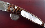 WILLIAM HENRY STUDIO KNIFE ~ Limited Edition #13/50
MODEL B07 HOKUSAI Mokume / Mother Of Pearl /OPALS
with clip case
& display box NIB - 6 of 11