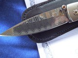 William Henry Knives ~ model B05 MONARCH EMPIRE Limited Edition # 76/250 TITANIUM/ BLUE SPRUCE CONE/DAMASCUS ~ CITRINE GEMSTONES - 9 of 9