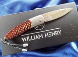 William Henry Knives ~ model B05 MONARCH EMPIRE Limited Edition # 76/250 TITANIUM/ BLUE SPRUCE CONE/DAMASCUS ~ CITRINE GEMSTONES - 7 of 9