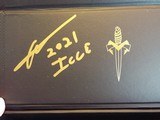 MARFIONE CUSTOM KNIVES ~ MICROTECH UTX-70 BRASS with CARBON FIBER INLAY - MIRROR POLISH (SER #2) Authorized Dealer - 9 of 9