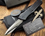 MARFIONE CUSTOM ~ MICROTECHAnthony Marfione Combat Troodon "F Off" 3.8" Recurve DLC Mirror (2021 Blade Show) - 3 of 4