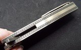 PRO-TECH ULTIMATE CUSTOM MALIBU ~ ENGRAVED TITANIUM / BLACK LIP PEARL NIB - 6 of 7