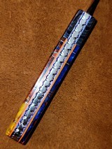 VALLOTTON CUSTOM  "Straight Dagger" AUTO ~ NICHOLS DAMASCUS BLADE & BOLSTER NEW in POUCH Authorized Dealer - 6 of 6