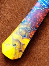 VALLOTTON CUSTOM  "Straight Dagger" AUTO ~ NICHOLS DAMASCUS BLADE & BOLSTER NEW in POUCH Authorized Dealer - 2 of 6