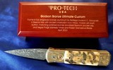 PRO-TECH 2023 ULTIMATE CUSTOM GODSON ~ANCIENT MASTADON IVORY~ ITALIAN ENGRAVED BRONZE/AL - 8 of 9