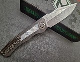 Heretic Custom Wraith Auto Bowie Carbon Fiber frame Mother of Pearl Inlays
Vegas Forge Damascus ser. #4 - 5 of 7