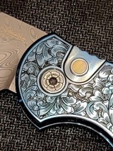 PRO-TECH TR-3 ULTIMATE CUSTOM FULLY ENGRAVED by BRUCE SHAW AMERICAN GOLD EAGLE COIN , DAMASTEEL (PROTO2 of 2) - 3 of 6