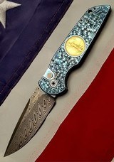 PRO-TECH TR-3 ULTIMATE CUSTOM FULLY ENGRAVED by BRUCE SHAW AMERICAN GOLD EAGLE COIN , DAMASTEEL (PROTO2 of 2) - 1 of 6