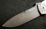 PROTECH / TERZUOLA  ATCF ULTIMATE CUSTOM ~ SHAW Engraved Stainless Steel MASTADON Inlay Nichols DAMASCUS - 5 of 10