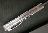 PROTECH / TERZUOLA  ATCF ULTIMATE CUSTOM ~ SHAW Engraved Stainless Steel MASTADON Inlay Nichols DAMASCUS - 7 of 10
