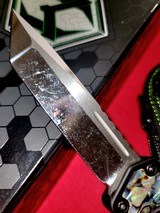 Heretic Knives – Custom Colossus Abalone – Automatic OTF – Hand Ground Elmax Cracked Ice Tanto NIB - 6 of 7