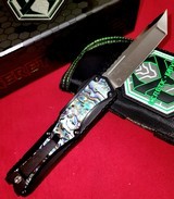 Heretic Knives – Custom Colossus Abalone – Automatic OTF – Hand Ground Elmax Cracked Ice Tanto NIB - 3 of 7