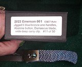 Pro-tech /Emerson CQC7 2023 CUSTOM 001 TITANIUM DAMASCUS - 4 of 4