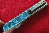 Heretic Knives CUSTOM NYX Stainless OTF with ABALONE INLAY D/A Hand ground Mirror Polish SER# 014 - 10 of 10