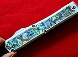 Heretic Knives CUSTOM NYX Stainless OTF with ABALONE INLAY D/A Hand ground Mirror Polish SER# 014 - 9 of 10