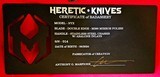 Heretic Knives CUSTOM NYX Stainless OTF with ABALONE INLAY D/A Hand ground Mirror Polish SER# 014 - 8 of 10