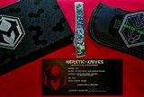 Heretic Knives CUSTOM NYX Stainless OTF with ABALONE INLAY D/A Hand ground Mirror Polish SER# 014 - 3 of 10