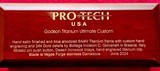 PRO-TECH 2024 ULTIMATE CUSTOM GODSON 006 Italian Engraved Titanium 24k GoldDot inlays Desert Ironwood Damascus Wood box - 6 of 10