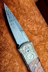 2024 ULTIMATE CUSTOM GODSON TITANIUM Italian Engraved Desert Ironwood Damascus - 4 of 7