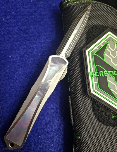 Heretic Knives Custom MANTICORE S Stainless Steel/ Pearl /DamascusEARL