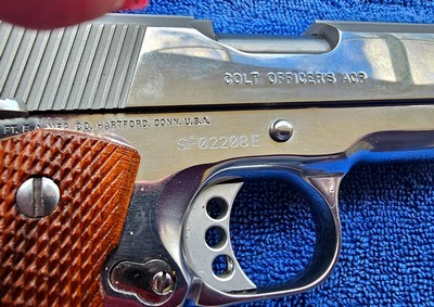 COLTOFFICERS MODEL 45 ACP STNLS SER. 80 HIGH POLISH - Image 4 of 8