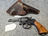 Smith and Wesson Victory Circa 1942-1943 with Leather holster and Military Stamping - 11 of 14