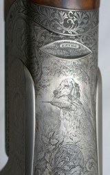 Perazzi SCO Extra sideplate 12 bore w Galeazzi engraved game scenes - 2 of 13