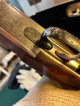 Custom Perazzi SC3 grade (MX8) w/ selective trigger, 34 in. comp bored barrels, exhibition wood, master engraved and signed, flat filed tapered rib. - 9 of 12