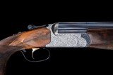 Custom Perazzi SC3 grade (MX8) w/ selective trigger, 34 in. comp bored barrels, exhibition wood, master engraved and signed, flat filed tapered rib. - 5 of 12