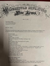 Win Mod 21 Custom-Built flat side 12 ga, # 1 factory engraved with 32 in. vent rib barrels, ex wood, factory letter, mint original condition - 14 of 15